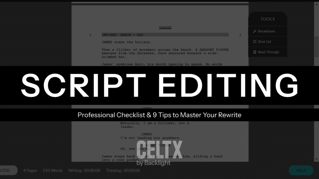 script editing. professional checklist & 9 tips to master your rewrite