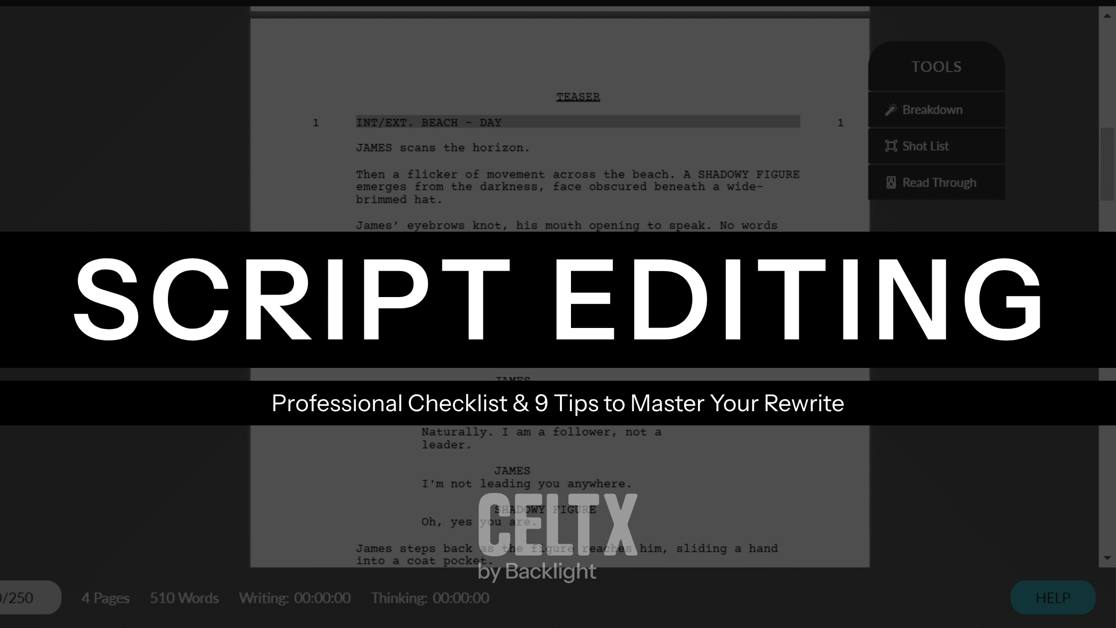 script editing. professional checklist & 9 tips to master your rewrite