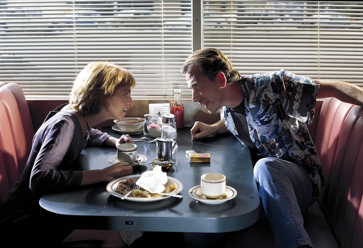 what does INT stand for in a script?

The diner scene at the opening of Pulp Fiction