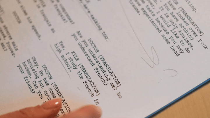 a person revising a screenplay