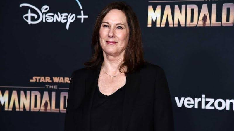 Executive Producer Kathleen Kennedy on the red carpet for The Mandalorian.