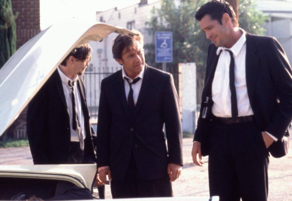 A still from the film Reservoir Dogs, used as an example of how to sell a script