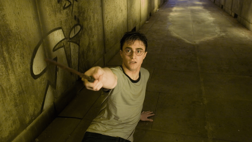 Example of a high medium shot from the film Harry Potter and the Order of the Phoenix