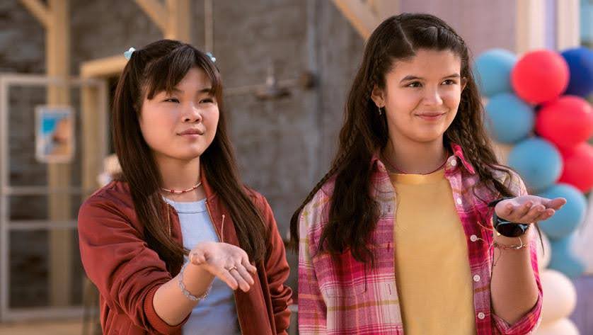 still from the Apple+ TV series Surfside Girls.