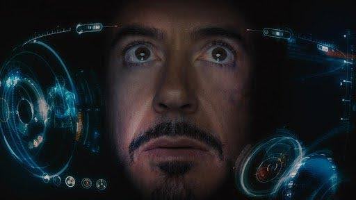 Medium vs close up shot. This is a close up shot of Tony Stark's face from the film Iron Man.