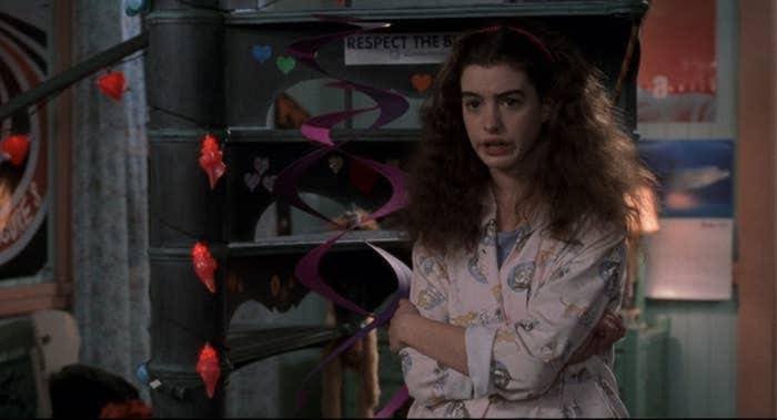 An example of a medium shot in film with depth and background. The Princess Diaries.