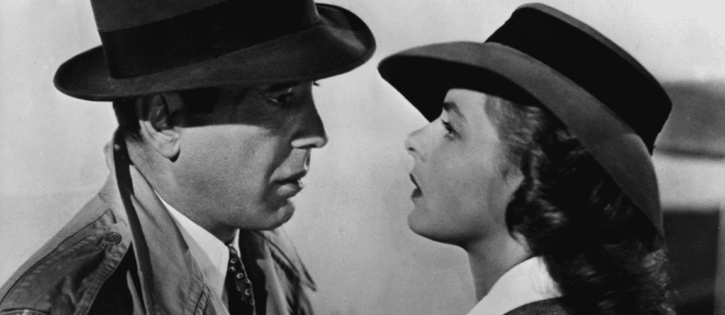 A still from one of the most iconic feature films of all time: Casablanca