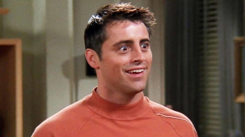 A still of Joey from Friends - an example of the classic "lovable doofus" sitcom trope.