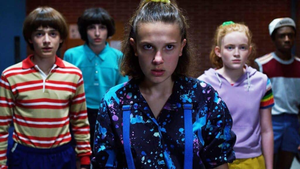 Eleven & the gang in the Netflix series: Stranger Things