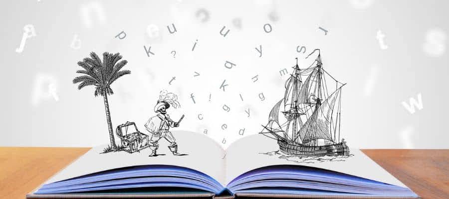 story vs plot: what's the difference? blog

an open book with words and drawings spilling out from the pages