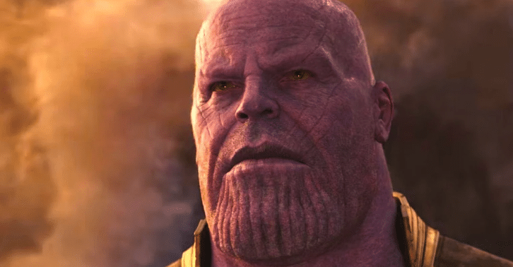 A still of Thanos from Avengers: Infinity War - the story's main antagonist