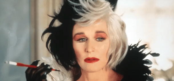 Glenn cClose as Cruelle de Vil - an example of an antagonist