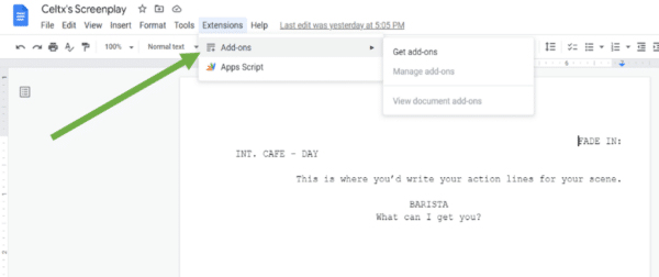 add-ons in google docs