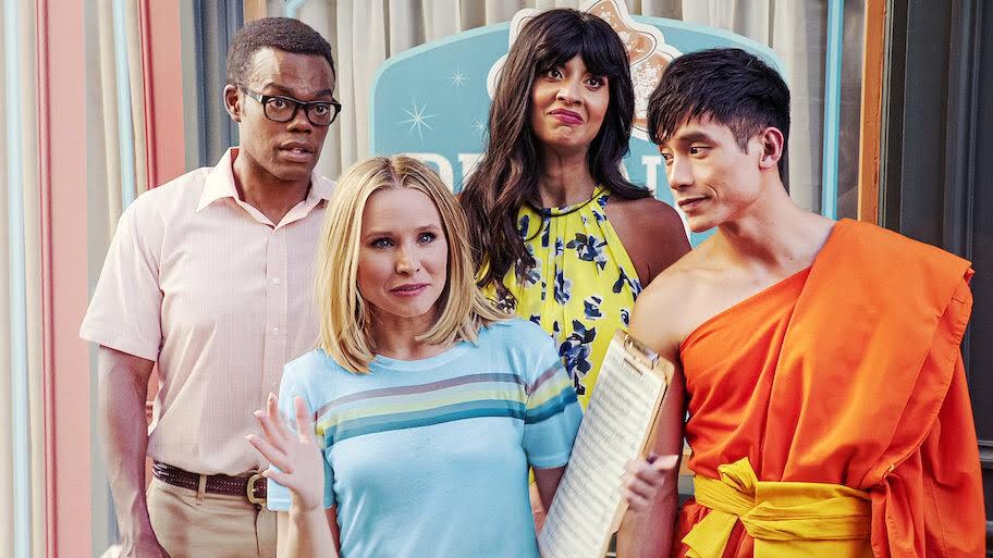 a still from the television show: The Good Place