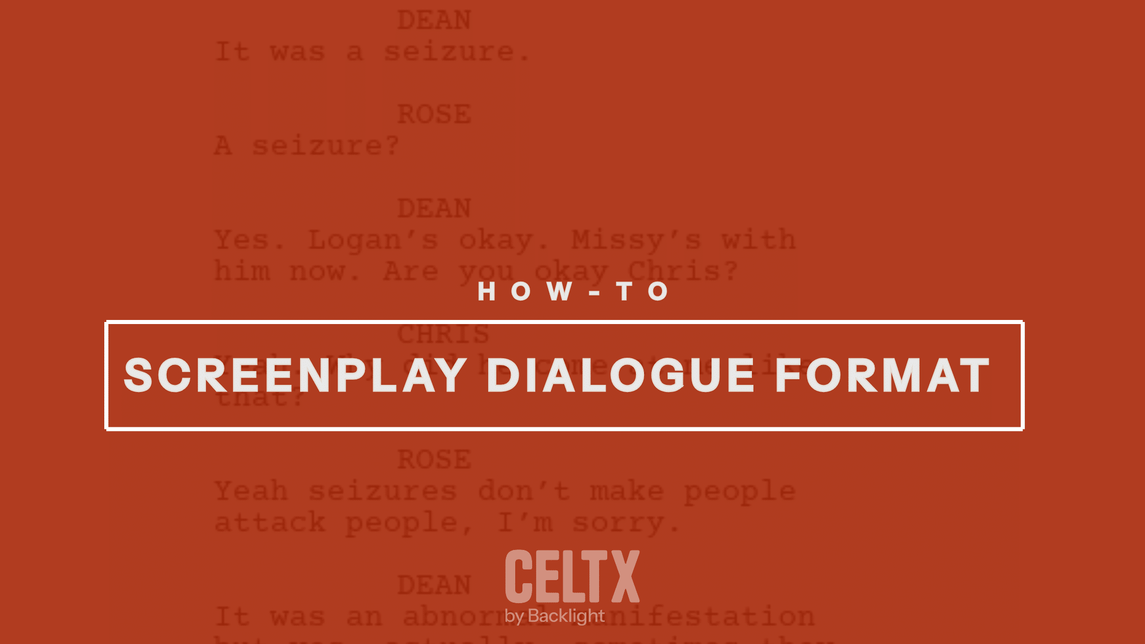 how to format dialogue in a screenplay