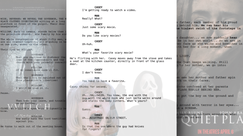 how to write a horror script
