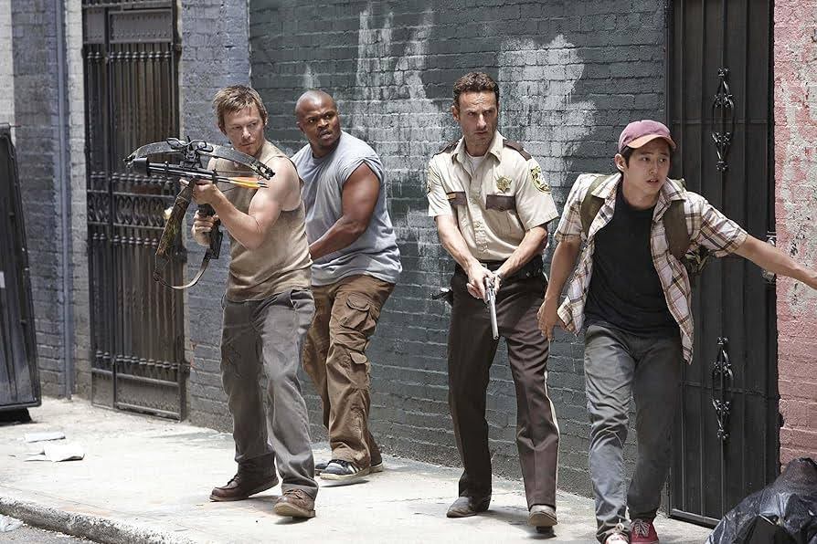 A scene from AMC's The Walking Dead, where the Executive producer and Producer clashed.