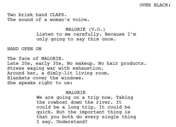 horror movie script example