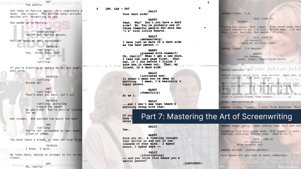 how to write a rom com script