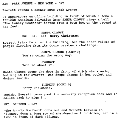 holiday movie script example