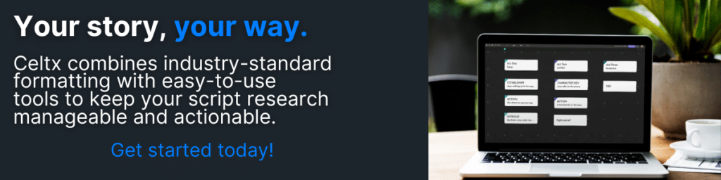celtx script writing software