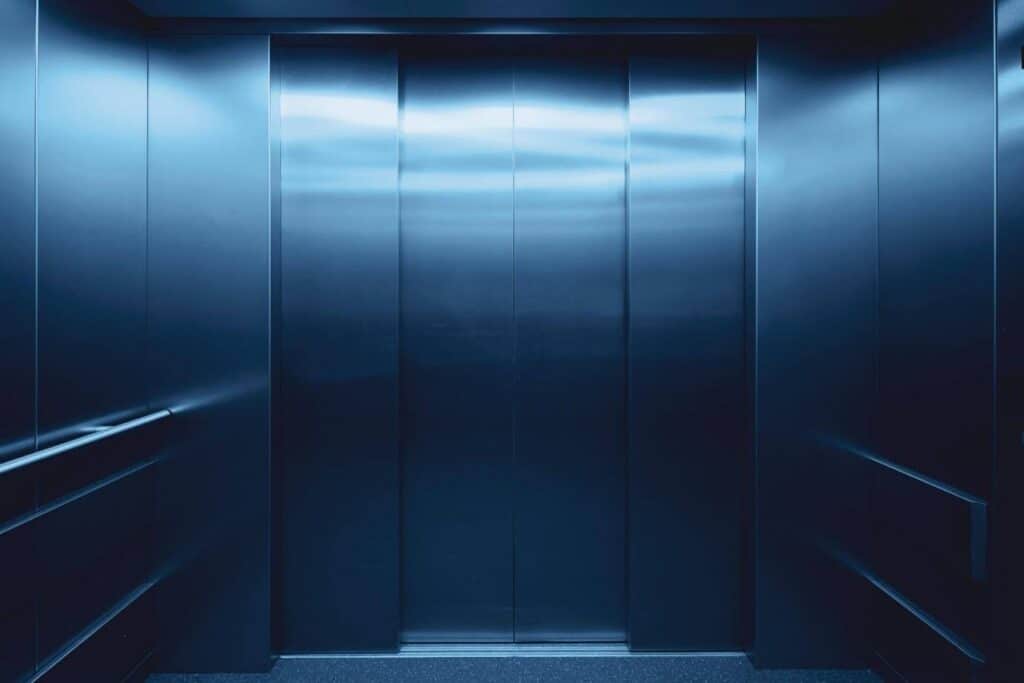 This photo shows the inside of an elevator - because this is a blog about how to write an elevator pitch!