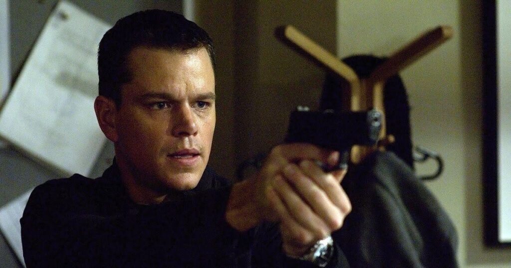 A still from the movie The Bourne Identity showing Matt Damon as Jason Bourne holding a gun. Ready to take action? Celtx (sometimes misspelled as celtex) can help.