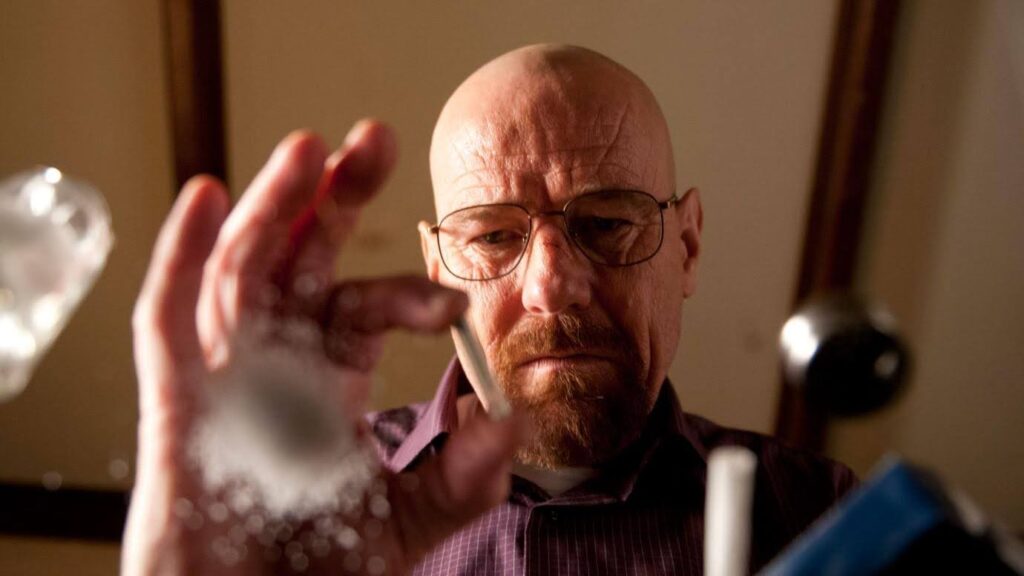 Walter White in Breaking Bad, a great example of dramatic irony in film and television.