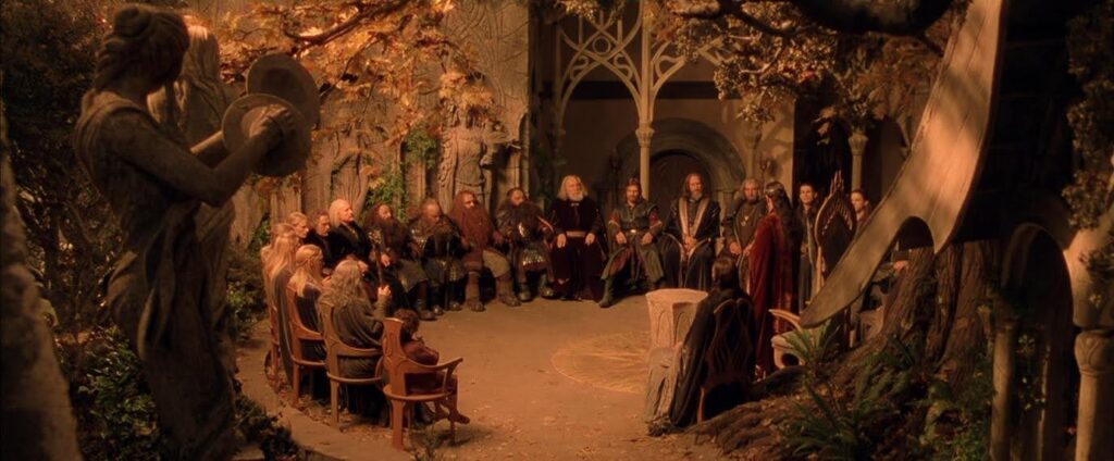 A still from Lord of The Rings - world building is important to ethos.