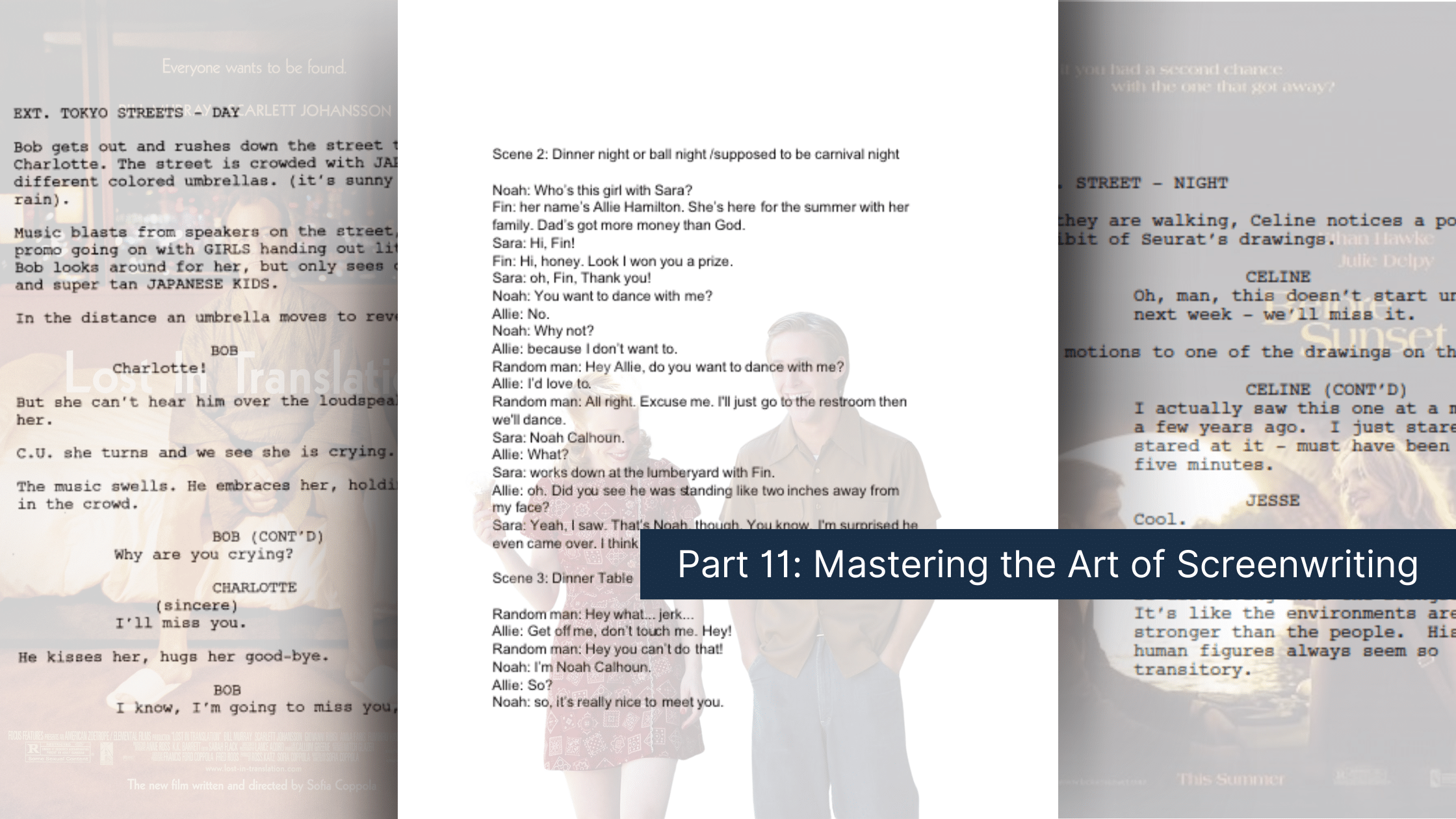 how to write a romance script