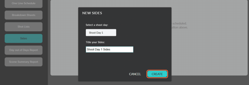 how to create script sides using celtx studio