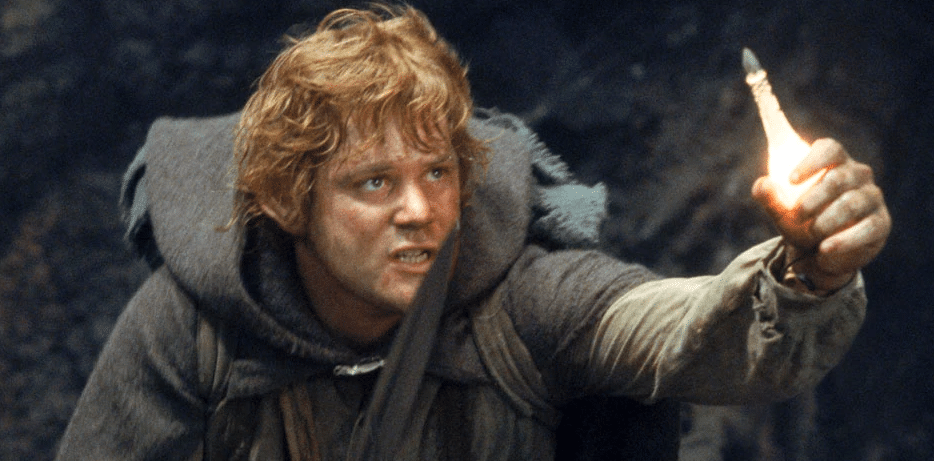 A sidekick character archetype, such as Samwise Gamgee, offering loyalty and support to the hero.