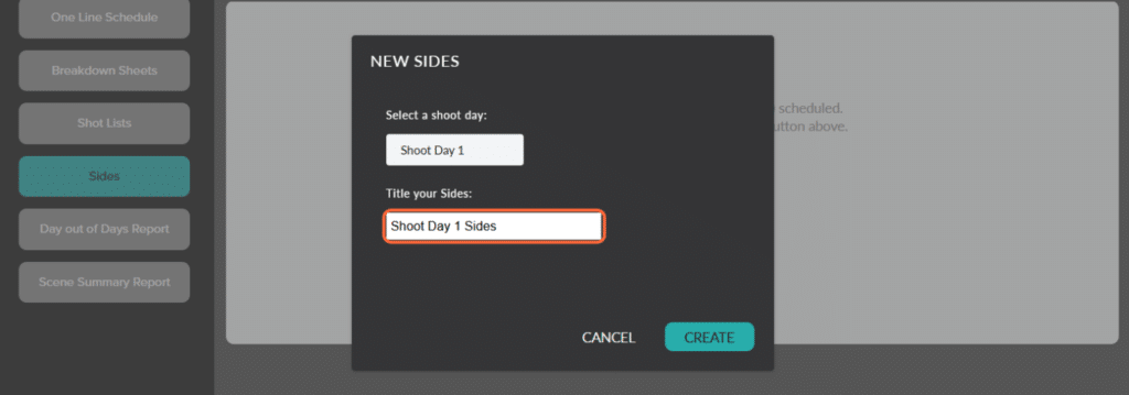 how to title your script sides in the celtx script writing software