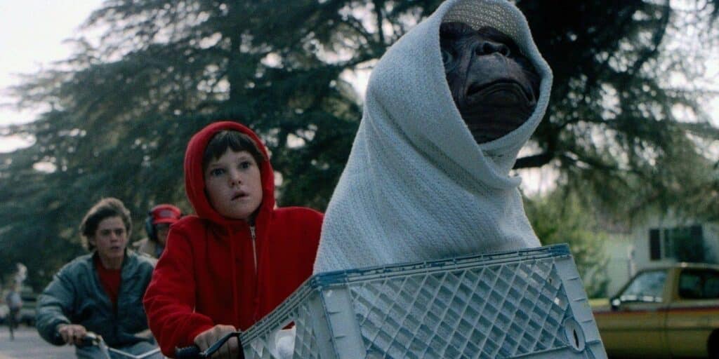 E.T. film treatment example. A still from the film E.T. the Extra Terrestrial.