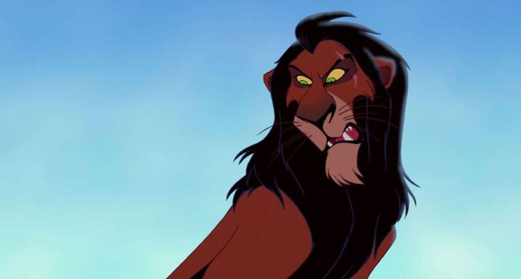 Scar from Disney's "The Lion King" - used as an example of a common screenwriting mistake: on-the-nose dialogue.