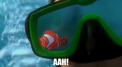 Finding Nemo's inciting incident: Nemo touches the "butt" - and gets captured by a diver.