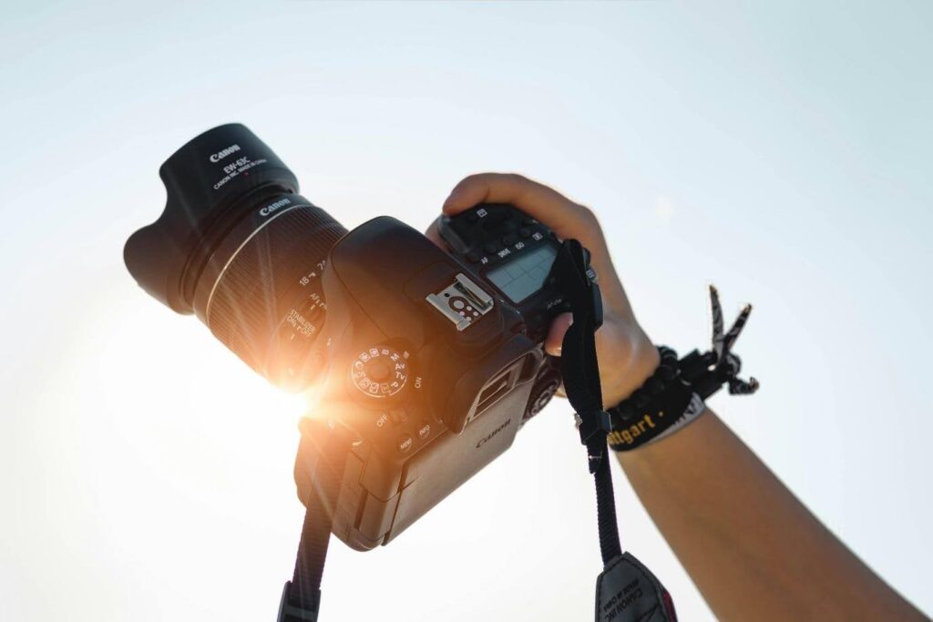Leading lines in photography - a canon camera