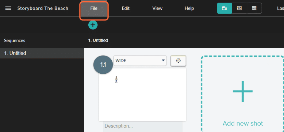 exporting a storyboard