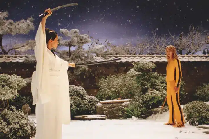 The Bride vs. O-Ren Ishii fight scene in Kill Bill Vol. 1