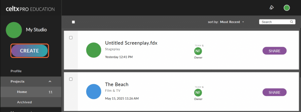creating a storyboard with celtx storyboard software