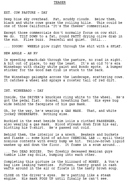 the opening scene of Breaking Bad