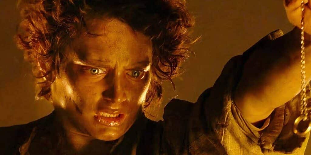 Frodo returns the One Ring in The Lord of the Rings: The Return of the King