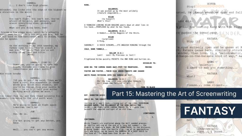 how to write a fantasy script for movies or television