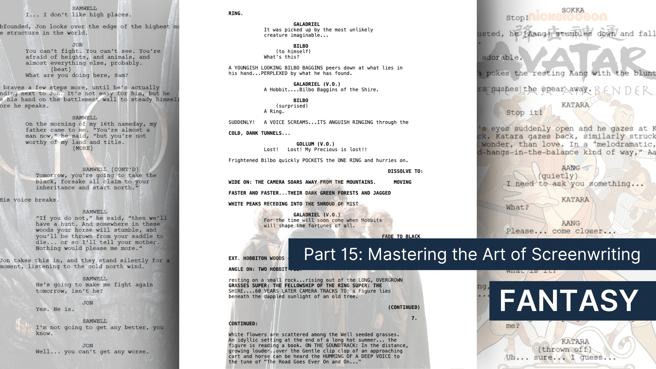 how to write a fantasy script for movies or television