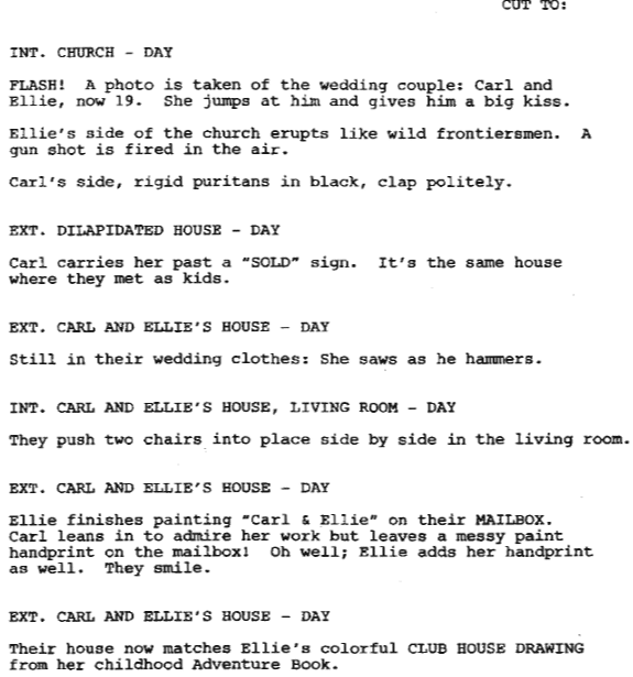 The opening scene of Disney/Pixar's Up