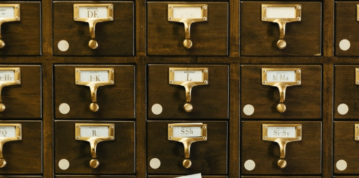 A card catalog! Which is not a production catalog, but - we're making parallels here.