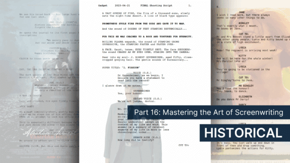 how to write a historical script / how to write a period piece