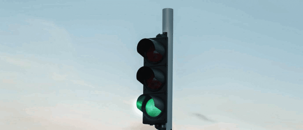 A stoplight with the green (go) lit up: sorta like your project getting greenlit