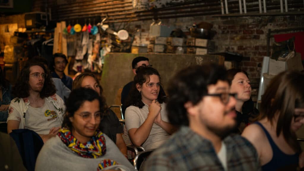 The audience of the 2nd annual 15 to 10 International Film Festival - a festival dedicated to short, vertical storytelling (9:16)