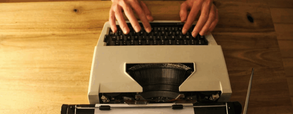 story arc blog

Two hands on the keyboard of a typewriter that looks like it's from the early 90s